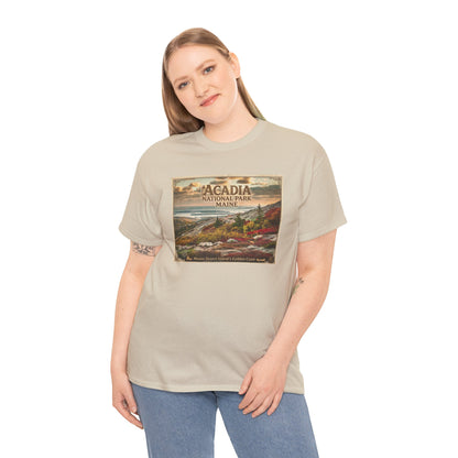 T-shirt vintage à motif paysager du parc national d'Acadia, Maine | T-shirt de parc national