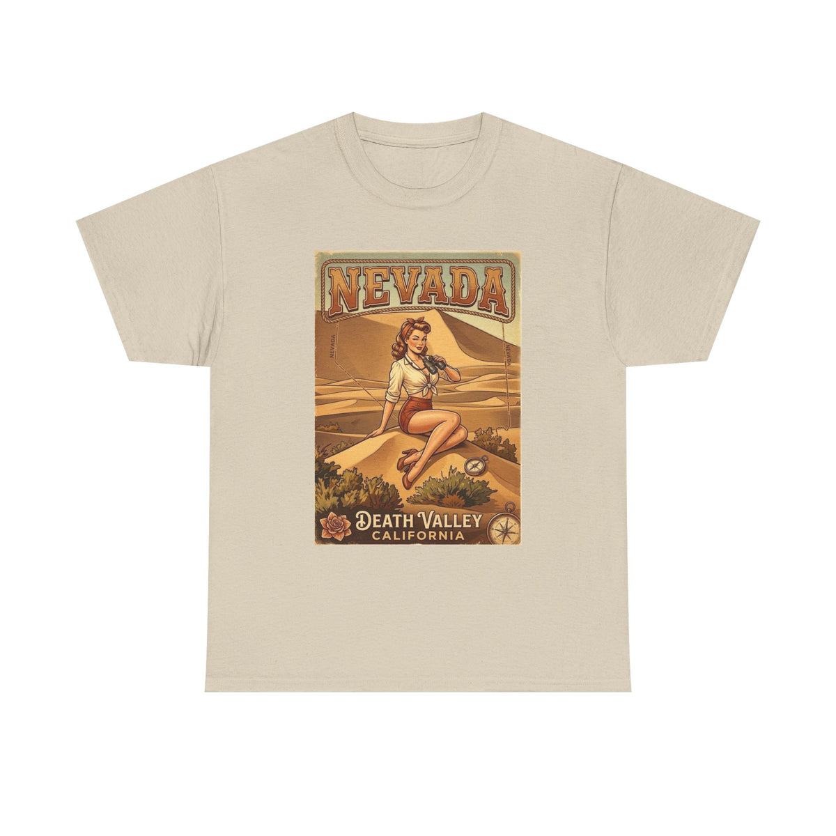 Death Valley California Nevada Pinup Poster Tee | Death Valley California Vintage Travel