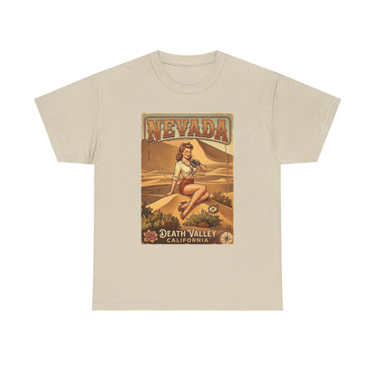 Death Valley California Nevada Pinup Poster Tee | Death Valley California Vintage Travel