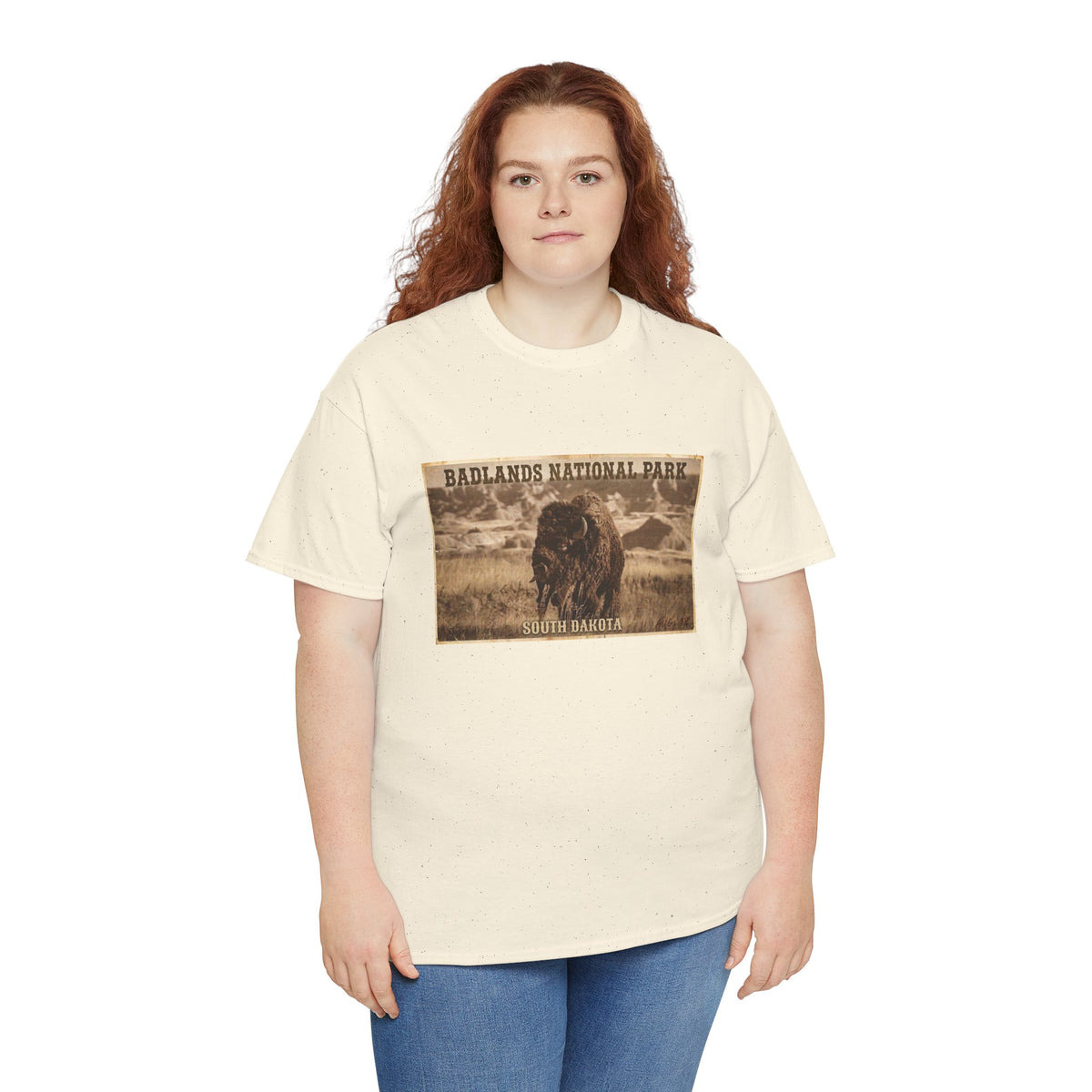 Badlands National Park Bison Tee | South Dakota Vintage Poster Shirt