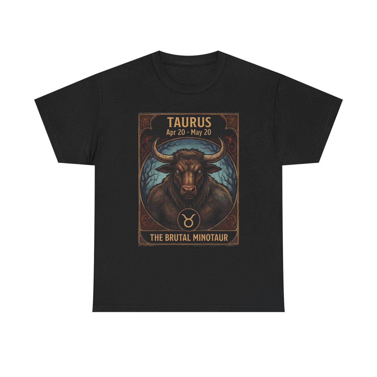 Taurus Minotaur Illustration Tee | Halloween Zodiac Bull Astrology Shirt