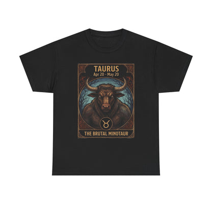 Taurus Minotaur Illustration Tee | Halloween Zodiac Bull Astrology Shirt