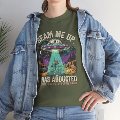Beam Me Up Alien Abduction Tee | Retro UFO, Space Humor