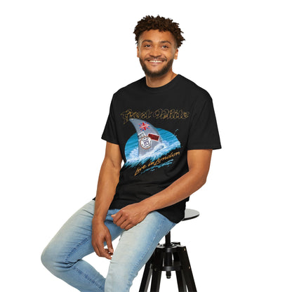 Great White Live in London Shark Surf Wave T-shirt | Live in London 1989 Vintage Tour Tee