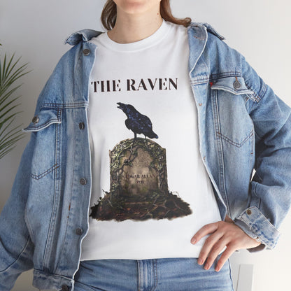 The Raven skull illustration T-Shirt | Edgar Allan Poe literary tee