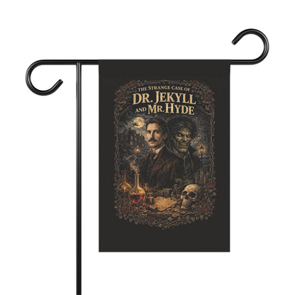 Dr. Jekyll and Mr. Hyde Illustration Garden Flag | Gothic Novel Banner