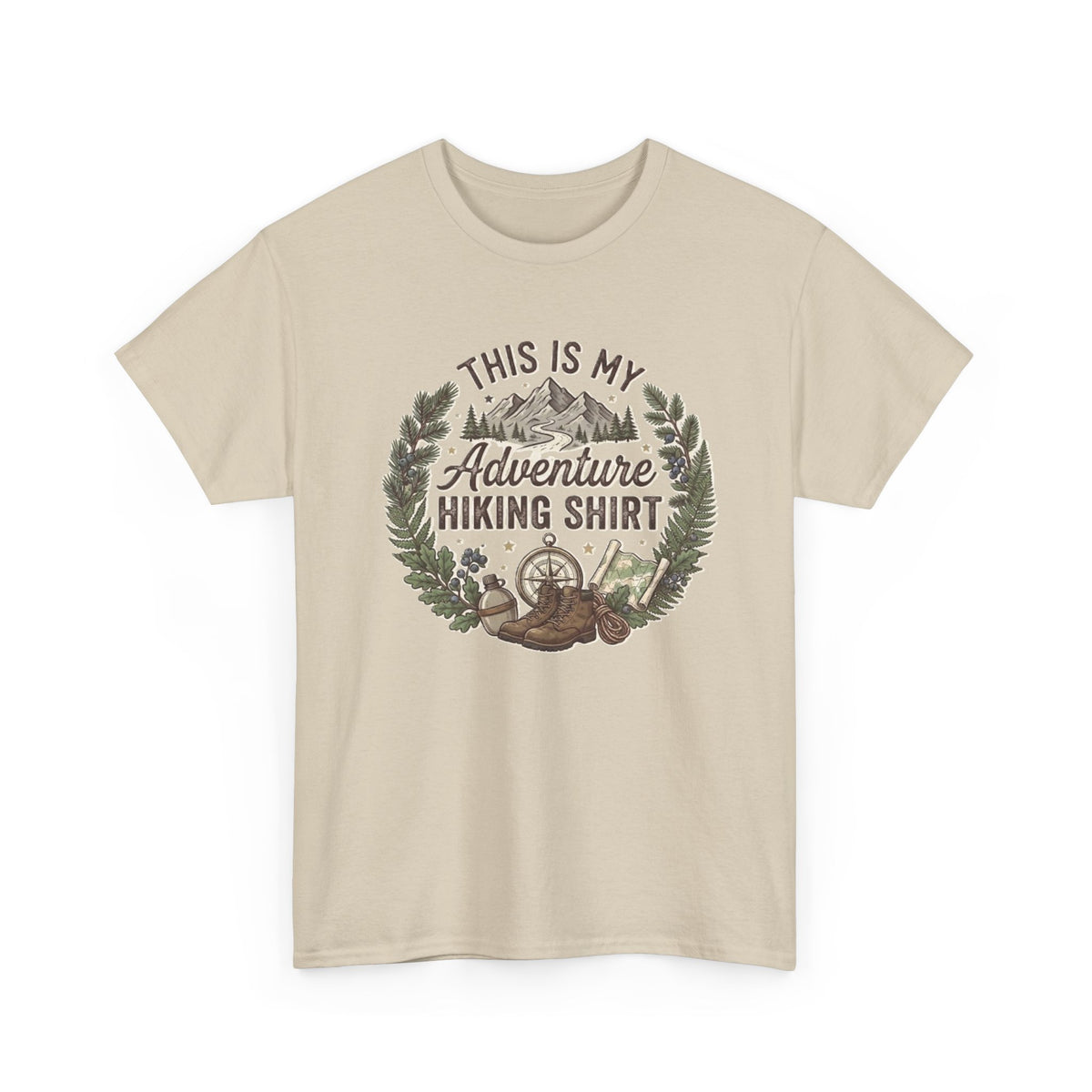 This Is My Adventure Hiking Shirt Tee | Mountain Compass Nature Design