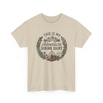 This Is My Adventure Hiking Shirt Tee | Mountain Compass Nature Design