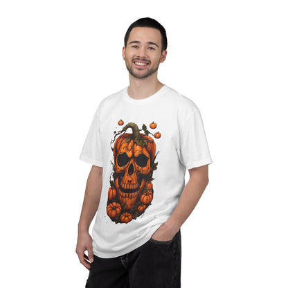 T-shirt tête de citrouille | Tee-shirt tête de mort citrouille, design citrouille d'Halloween