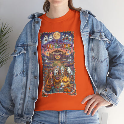 T-shirt d'Halloween hippie Boo-dstock | Tee-shirt d'Halloween effrayant hippie
