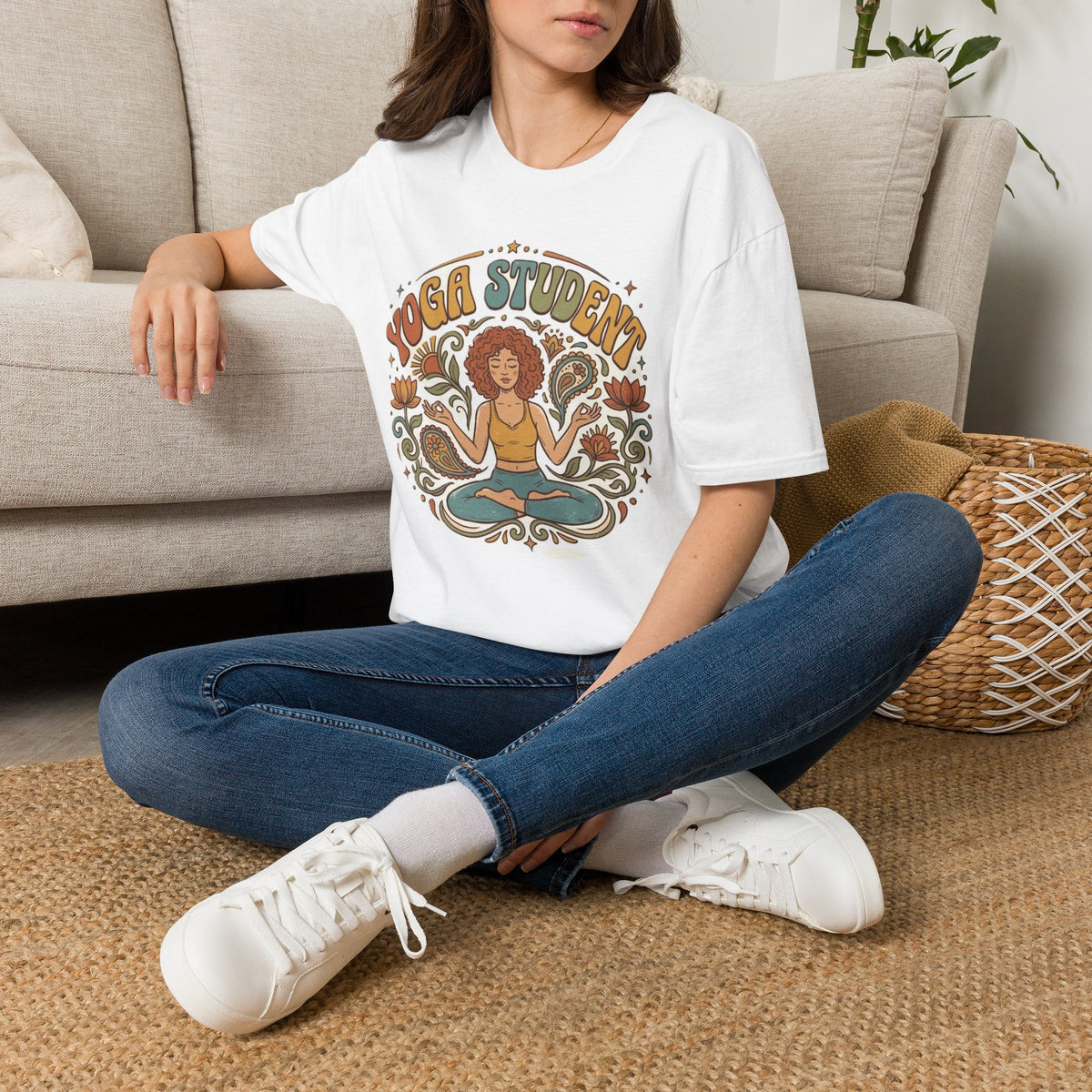 Yoga Student T-Shirt | Retro Lotus Meditation Graphic