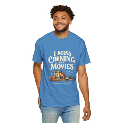 Camiseta "I Miss Owning My Movies", Camiseta vintage de noche de cine, Regalo para amantes de VHS y DVD, Camiseta para coleccionistas de cine, Camiseta de la sociedad de noche de cine analógico