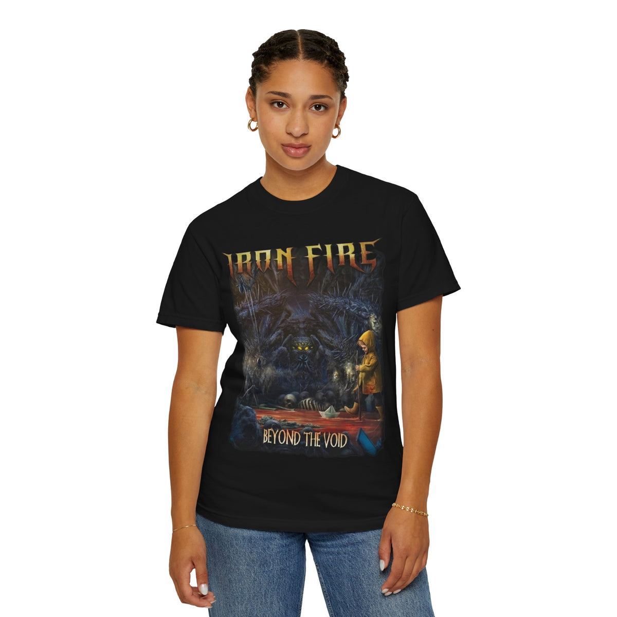Iron Fire Beyond the Void album art T-Shirt | Danish heavy metal band tee