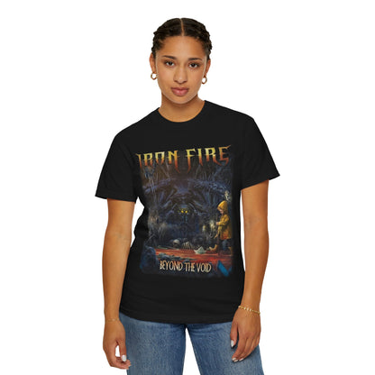 Iron Fire Beyond the Void album art T-Shirt | Danish heavy metal band tee