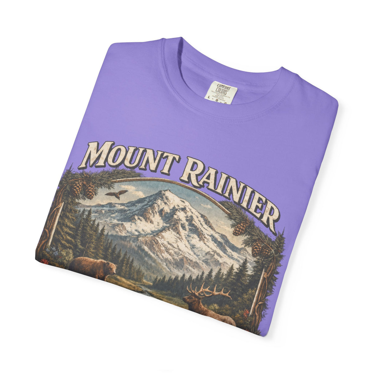 Camiseta del Monte Rainier, playera Comfort Colors de la naturaleza de Washington