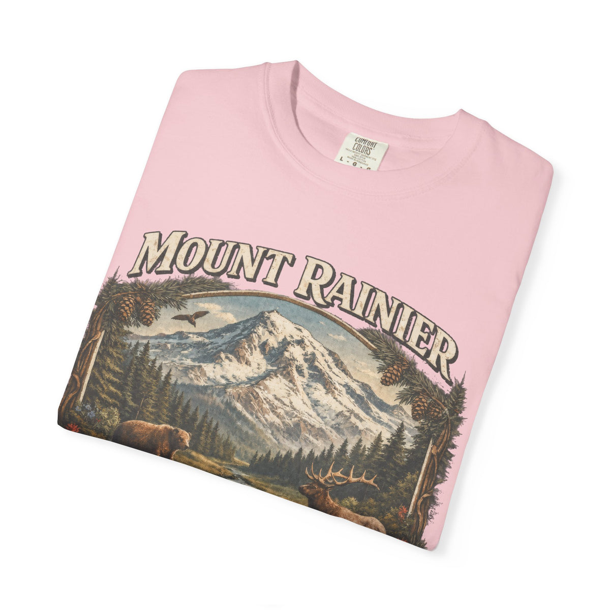 Camiseta del Monte Rainier, playera Comfort Colors de la naturaleza de Washington