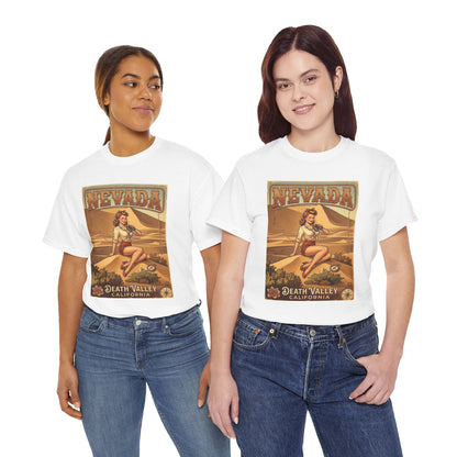 Death Valley California Nevada Pinup Poster Tee | Death Valley California Vintage Travel