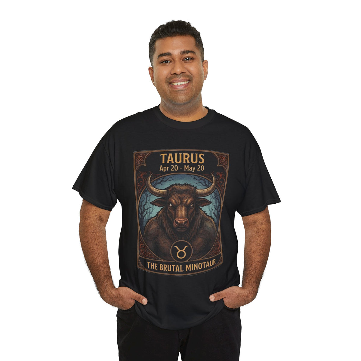 Taurus Minotaur Illustration Tee | Halloween Zodiac Bull Astrology Shirt