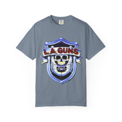 L.A Guns Skull Shield T-shirt | Hard Rock Band Logo Tee