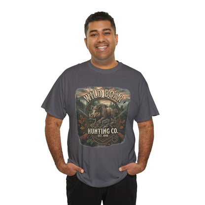 T-shirt Wild Boar Hunting Co. | Tee-shirt vintage à motif chasse en plein air