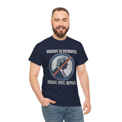 T-shirt « La dissidence est patriotique, résistez, votez, recommencez » | Haut pour manifestation politique