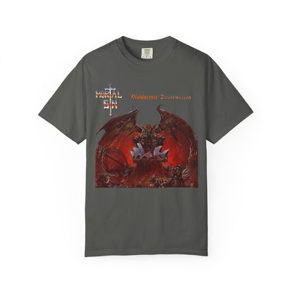 Mortal Sin Mayhemic Destruction Album Cover T-shirt | Australian Thrash Metal Band Tee