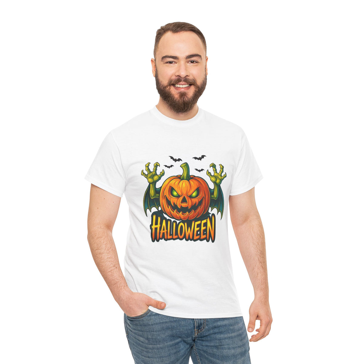 Jack-o'-Lantern Monster Pumpkin T-Shirt | Halloween Pumpkin Graphic Tee