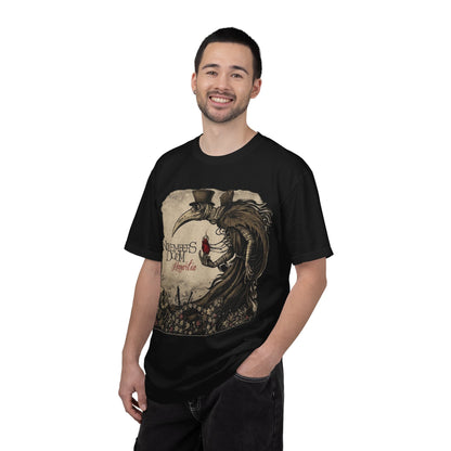 T-shirt du groupe de gothic doom metal Novembers Doom avec l'illustration médiévale de l'album Hamartia