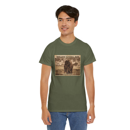 Badlands National Park Bison Tee | South Dakota Vintage Poster Shirt