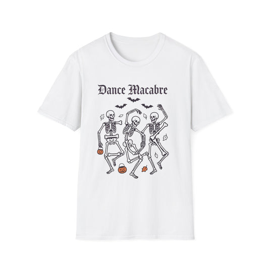 Dance Macabre skeletons T-Shirt | Halloween death dance skulls tee