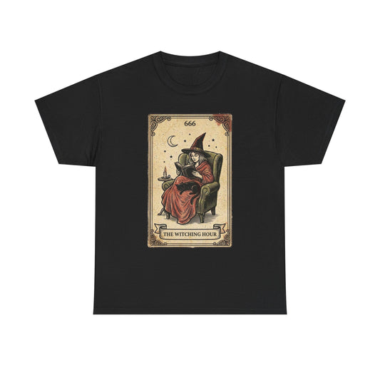 The Witching Hour Witch Tarot Illustration T-Shirt | Occult Vintage 666