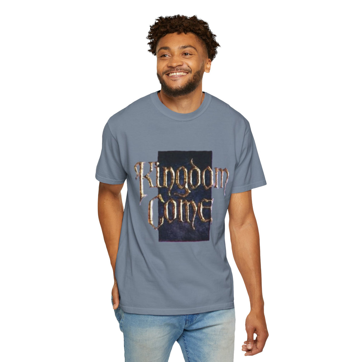 T-shirt logo en calligraphie gothique Kingdom Come | T-shirt de groupe de Hard Rock & Heavy Metal