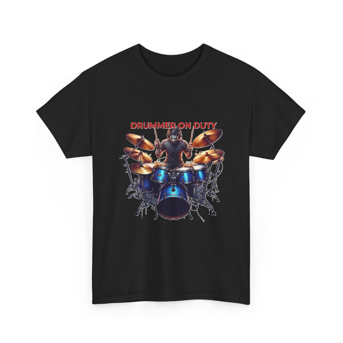 Drummer on Duty Drummer Tee | Drum Set Graphic Tee