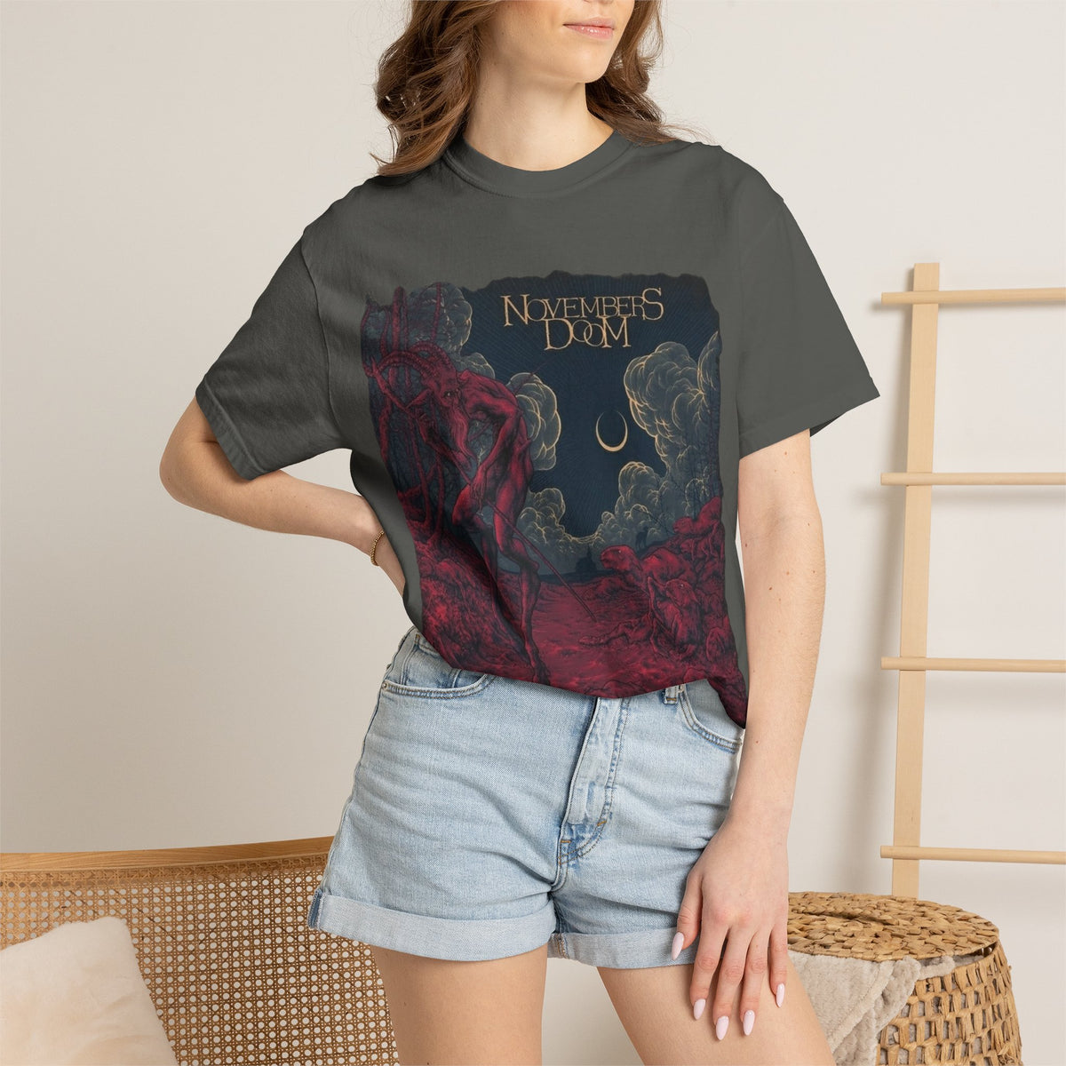 Camiseta con la portada del álbum Nephilim Grove de Novembers Doom / Camiseta de banda de Gothic Doom Metal
