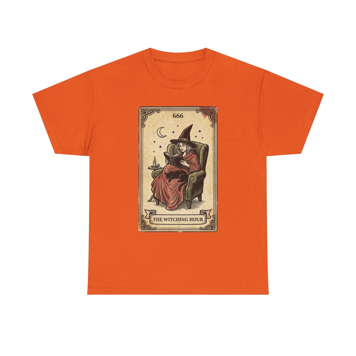 The Witching Hour Witch Tarot Illustration T-Shirt | Occult Vintage 666