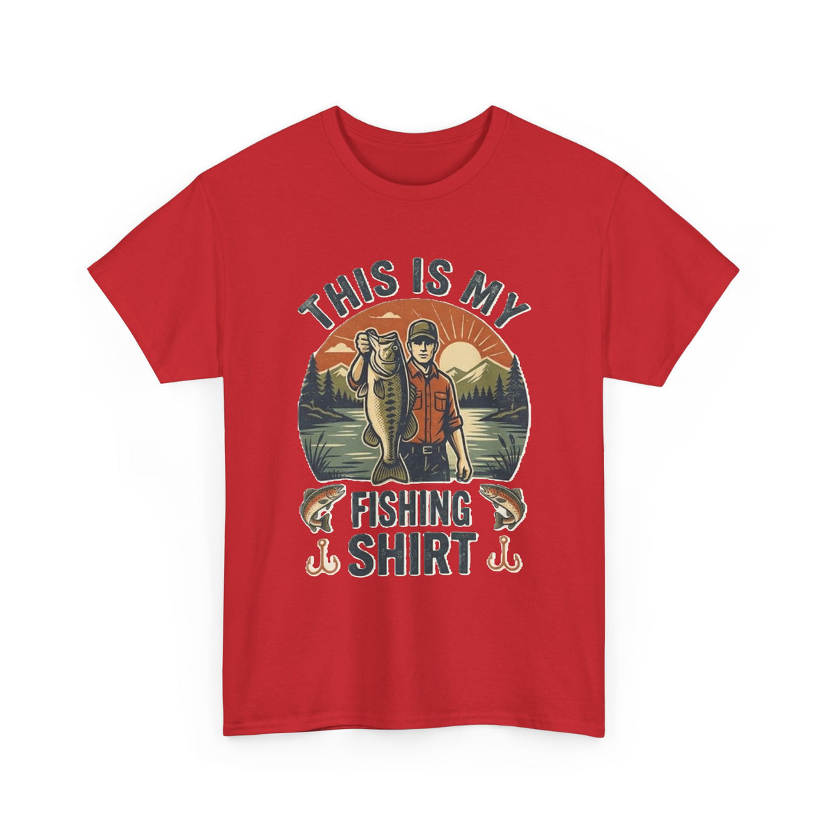 This Is My Lucky Fishing Shirt Tee | Vintage Fisherman Lake Design