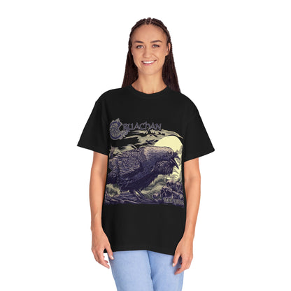 T-shirt avec illustration du corbeau de Cruachan | Folk Metal, illustration de corbeau celte, scène de ciel nocturne
