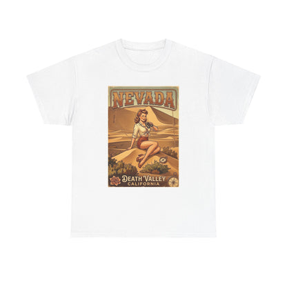 Death Valley California Nevada Pinup Poster Tee | Death Valley California Vintage Travel