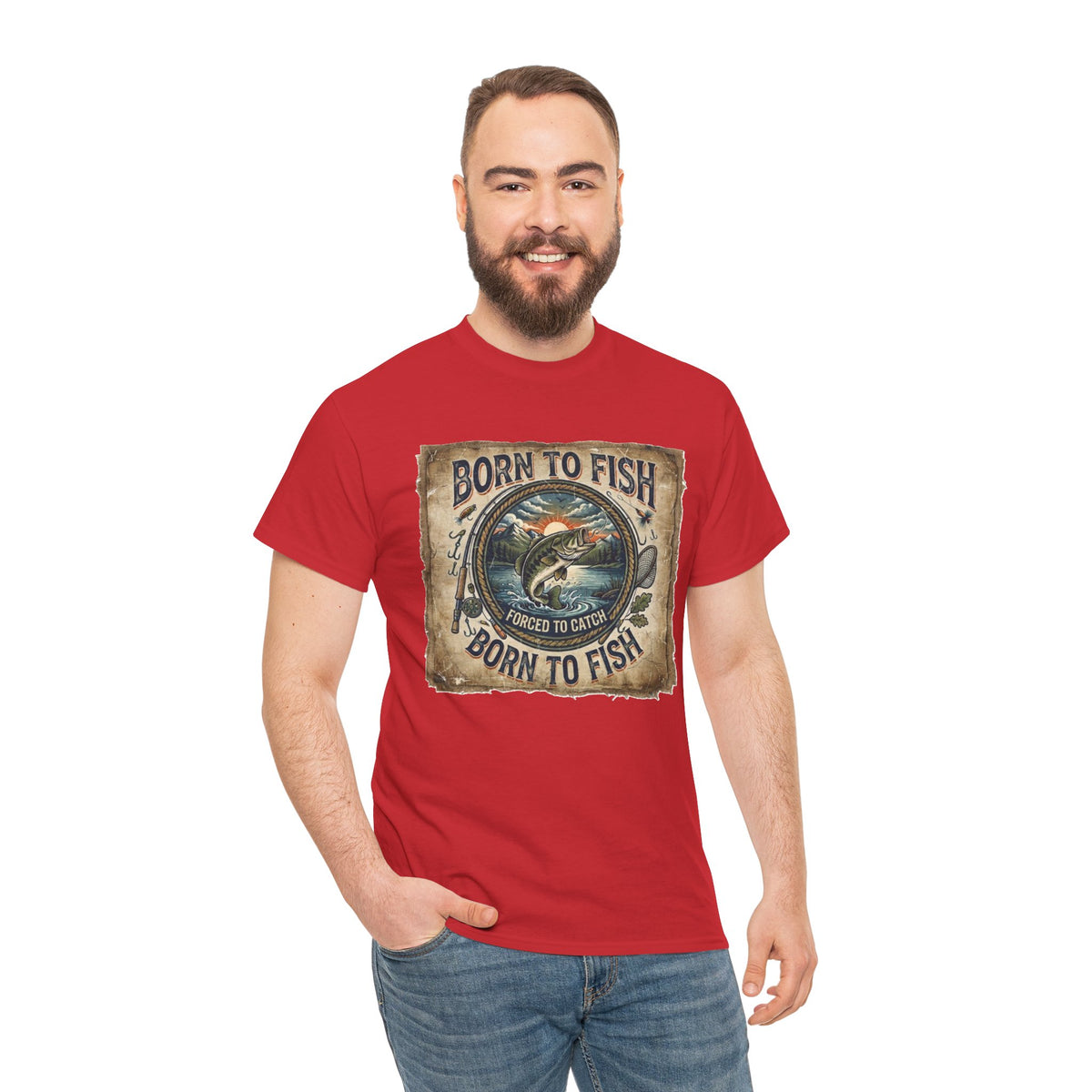 Born to Fish graphic tee | Fishing shirt, vintage fish design