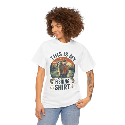 This Is My Lucky Fishing Shirt Tee | Vintage Fisherman Lake Design