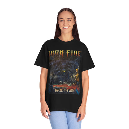 Iron Fire Beyond the Void album art T-Shirt | Danish heavy metal band tee
