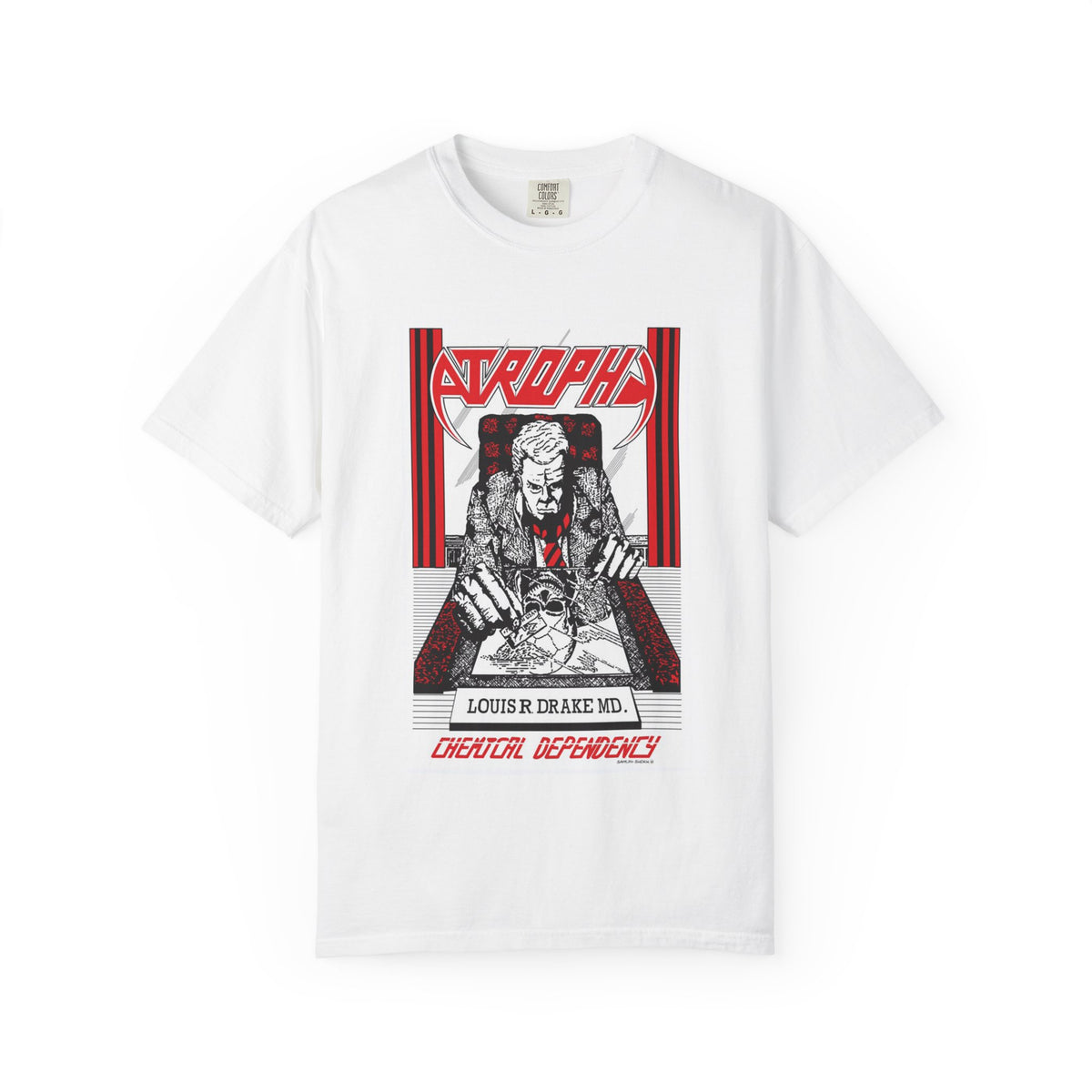 Atrophy Chemical Dependency Album Graphic T-shirt | American Thrash Metal Vintage Tee