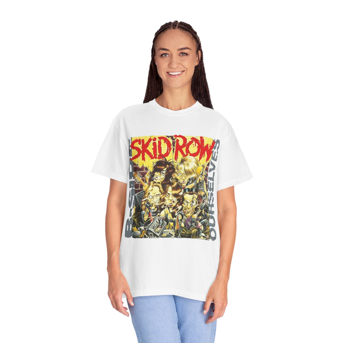 Skid Row B-side Ourselves Graphic T-shirt | Hard Rock Heavy Metal Band Album Artwork Tee