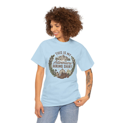 This Is My Adventure Hiking Shirt Tee | Mountain Compass Nature Design