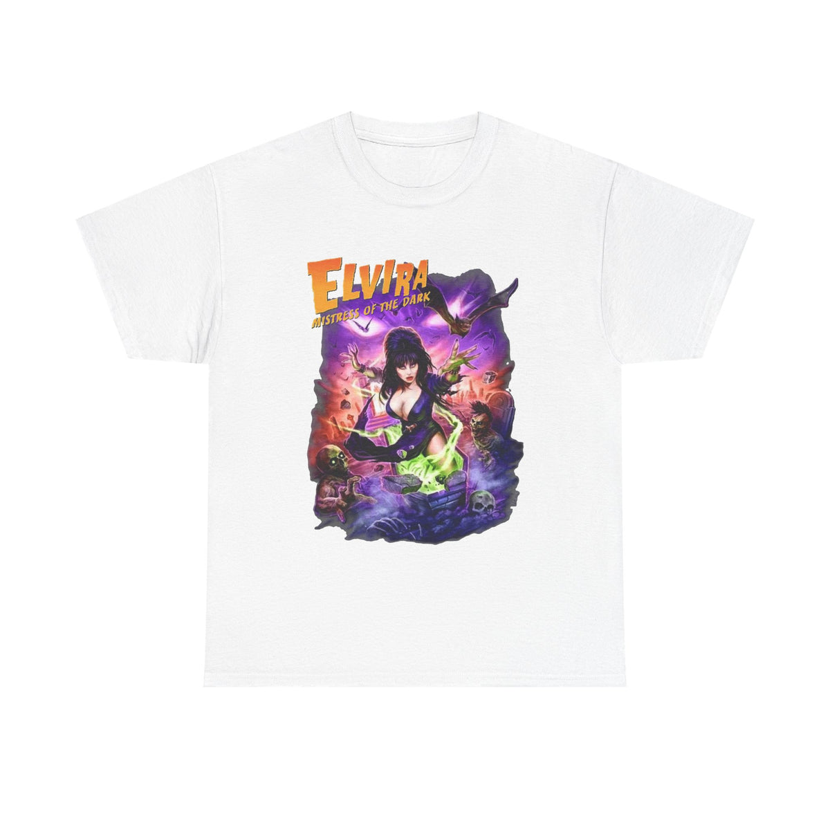 T-shirt Elvira, maîtresse des ténèbres | Tee-shirt pin-up d'horreur rétro