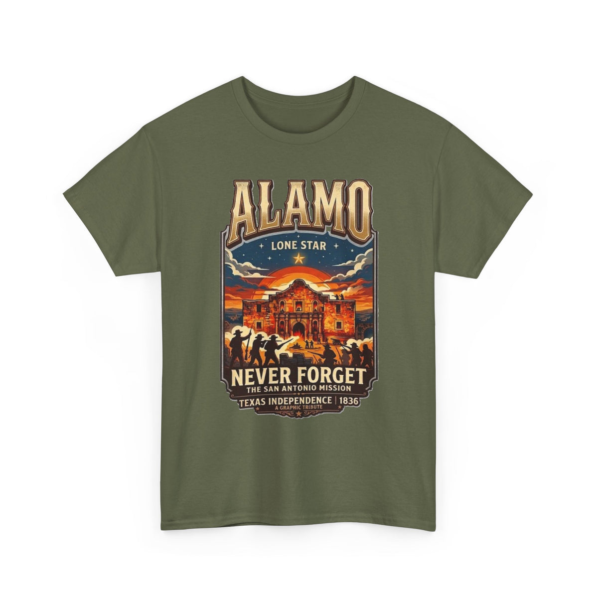 T-shirt Alamo Never Forget Texas Independence 1836