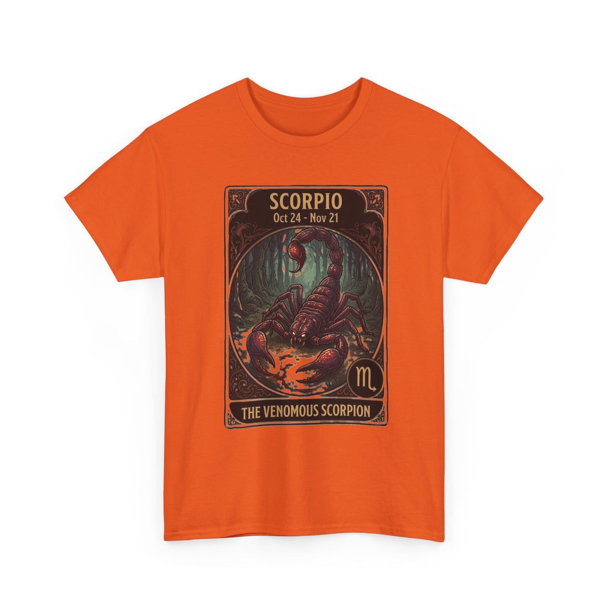 T-shirt Scorpion venimeux | Tee-shirt astrologique du signe du zodiaque pour Halloween