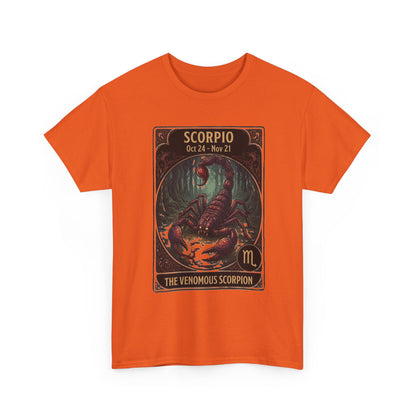T-shirt Scorpion venimeux | Tee-shirt astrologique du signe du zodiaque pour Halloween