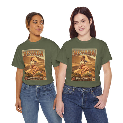 Death Valley California Nevada Pinup Poster Tee | Death Valley California Vintage Travel