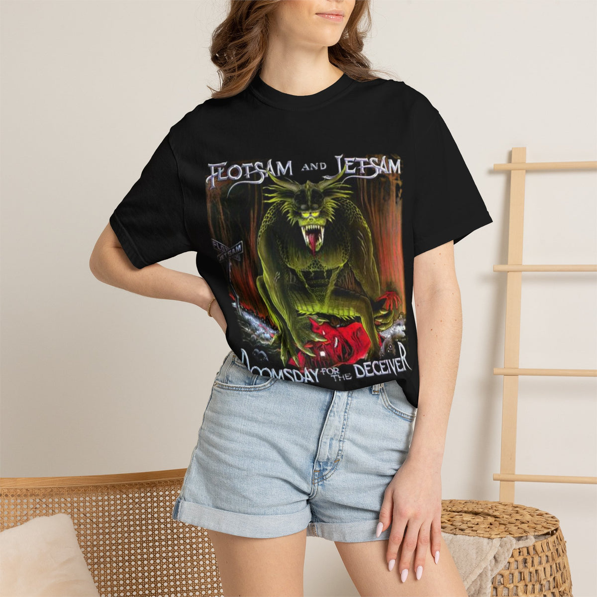 Flotsam & Jetsam Doomsday For the Deceiver Album Artwork T-Shirt | Thrash Metal Band Art Tee